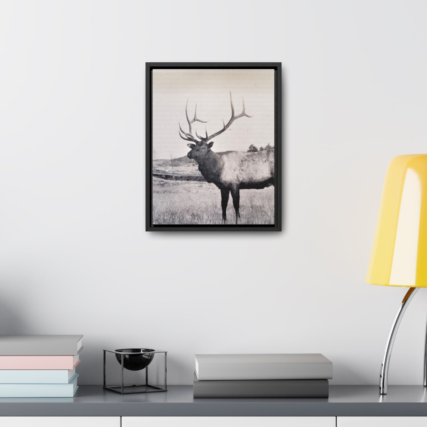 Yellowstone Bull Elk Gallery Canvas Wraps, Vertical Frame