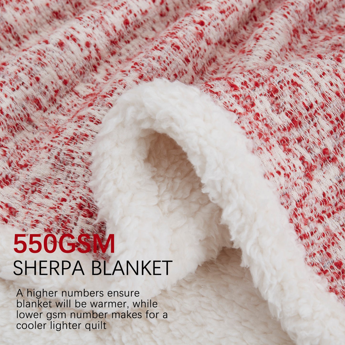 Sherpa Winter Soft Warm Cozy Throw Fleece Blanket for Bed