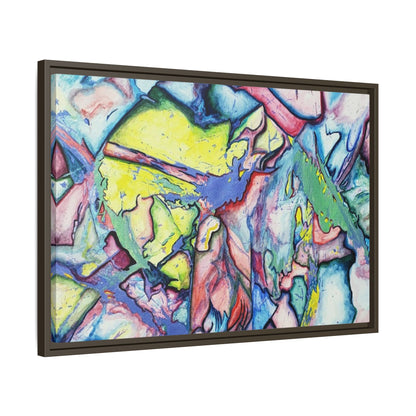 Alien Abstract Colorful Framed Canvas Art - Kia Day Design