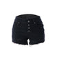 Fringe Womens Shorts with Buttons - Black XL - shorts
