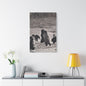 Yellowstone Grizzly Bears Satin Canvas Stretched 24″ x 36″ (Vertical) 1.5"