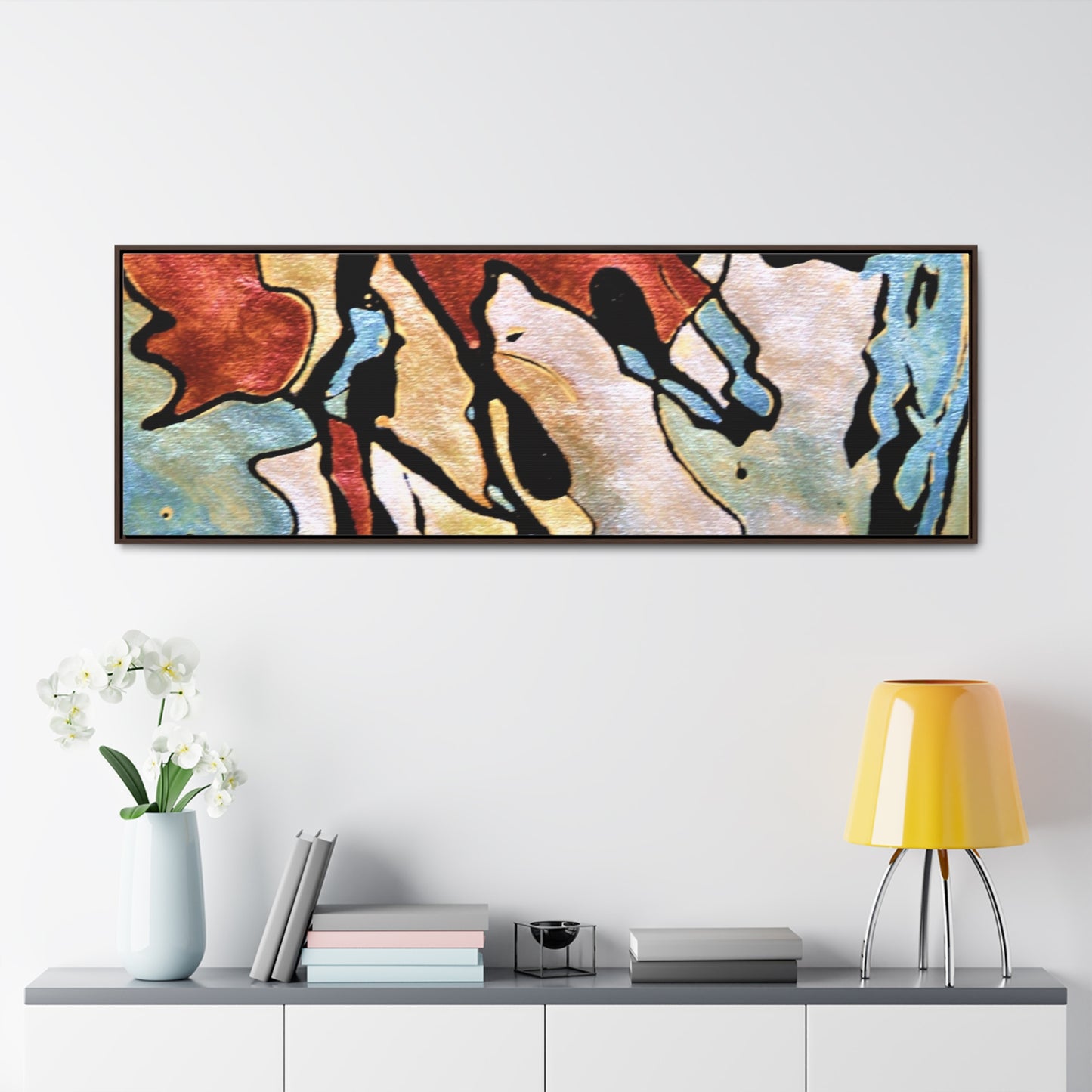 Blue Falls Gallery Canvas Wraps, Horizontal Frame