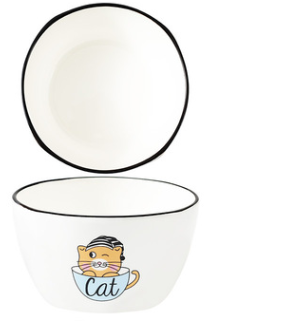 PurrfectCat Ceramic Dining Bowls - A - bowls