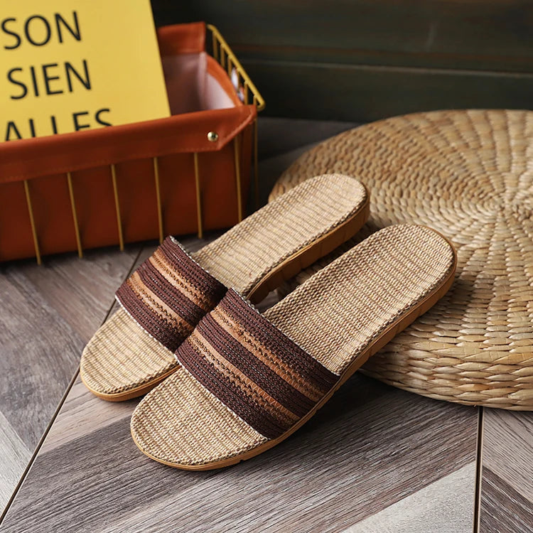 Fashion Indoor Flip Flops Ladies Shoes Womens Sandals Slippers Linen