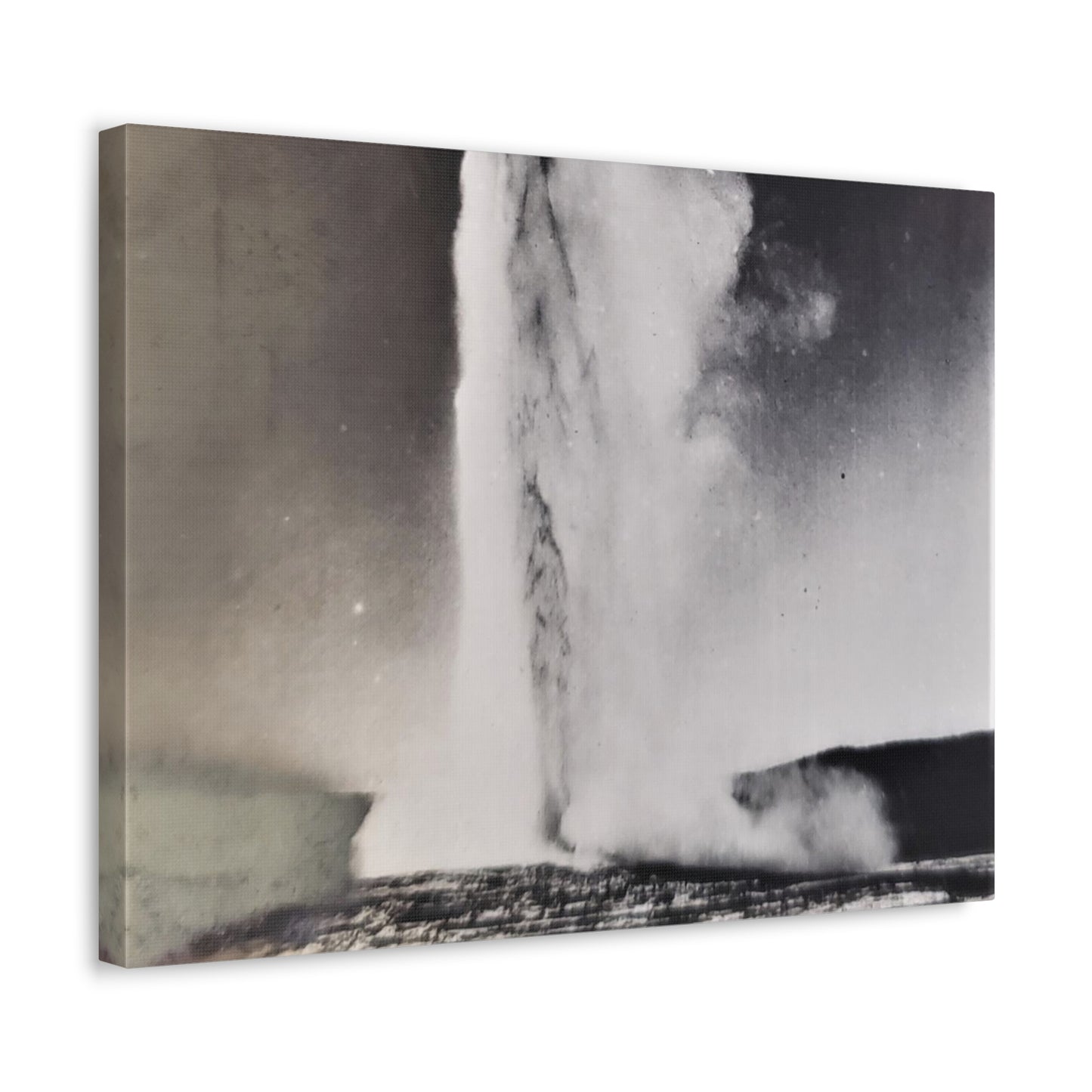 Old Faithful Geyser Yellowstone Stretched Canvas