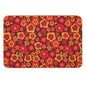 Retro Vintage Orange Poppies Anti-Trip Bath Mat - 40x60cm - Bath Mats & Rugs