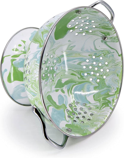 Golden Rabbit Enamelware Modern Monet Medium Colander - - Kitchen