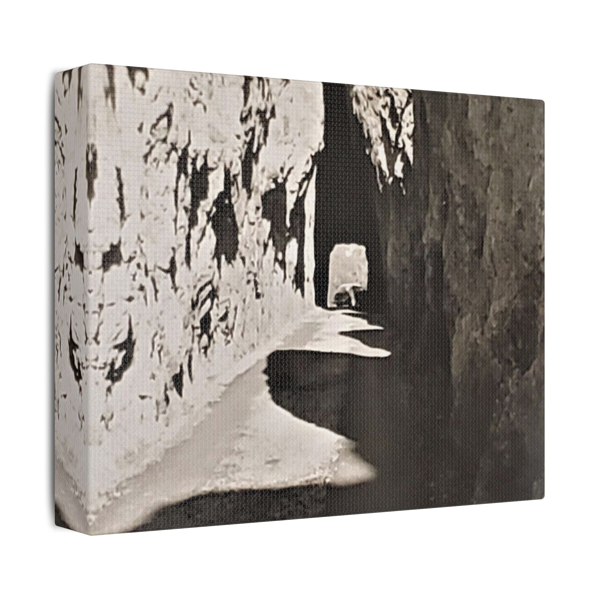 Tunnel at The Needles Satin Canvas Stretched