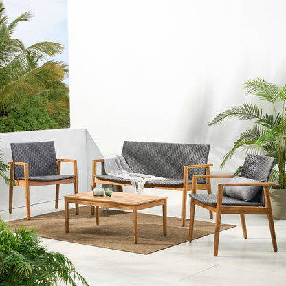 Bryan - Chat Set Outdoor Furniture Frame - Teak- Unique Piece Furniture- {{Product type}}