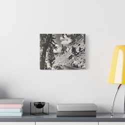 Eagles Nest Rock Yellowstone Satin Canvas Stretched 14″ x 11″ (Horizontal) 1.5"