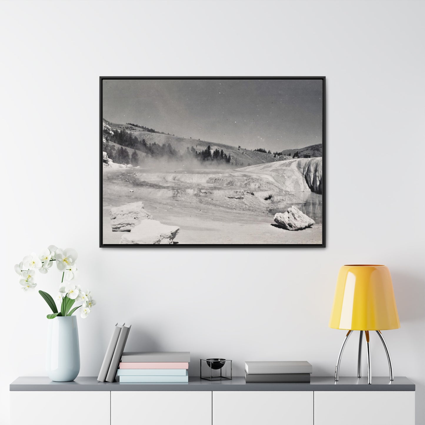 Mammoth Hot Springs Gallery Canvas Wraps, Horizontal Frame