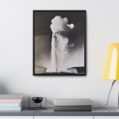 Old Faithful Geyser Yellowstone Gallery Canvas Wraps Vertical Frame 16″ x 20″ Premium Gallery Wraps (1.25″) Black