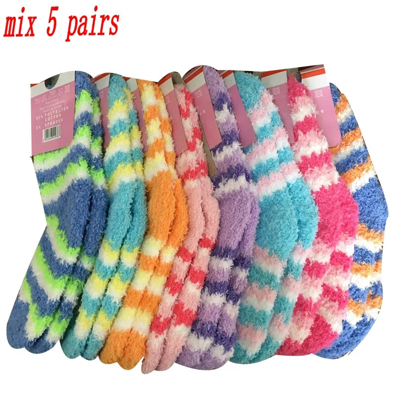 Children Candy Color Socks 5 Pairs 5-7 year