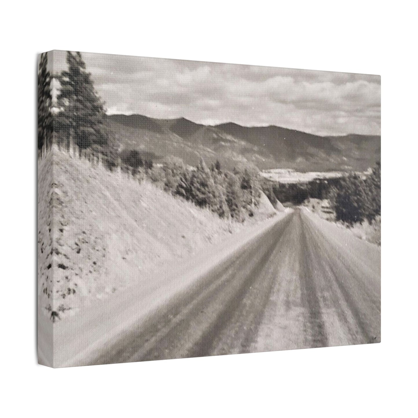 Western Road Satin Canvas, Stretched