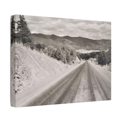 Western Road Satin Canvas Stretched