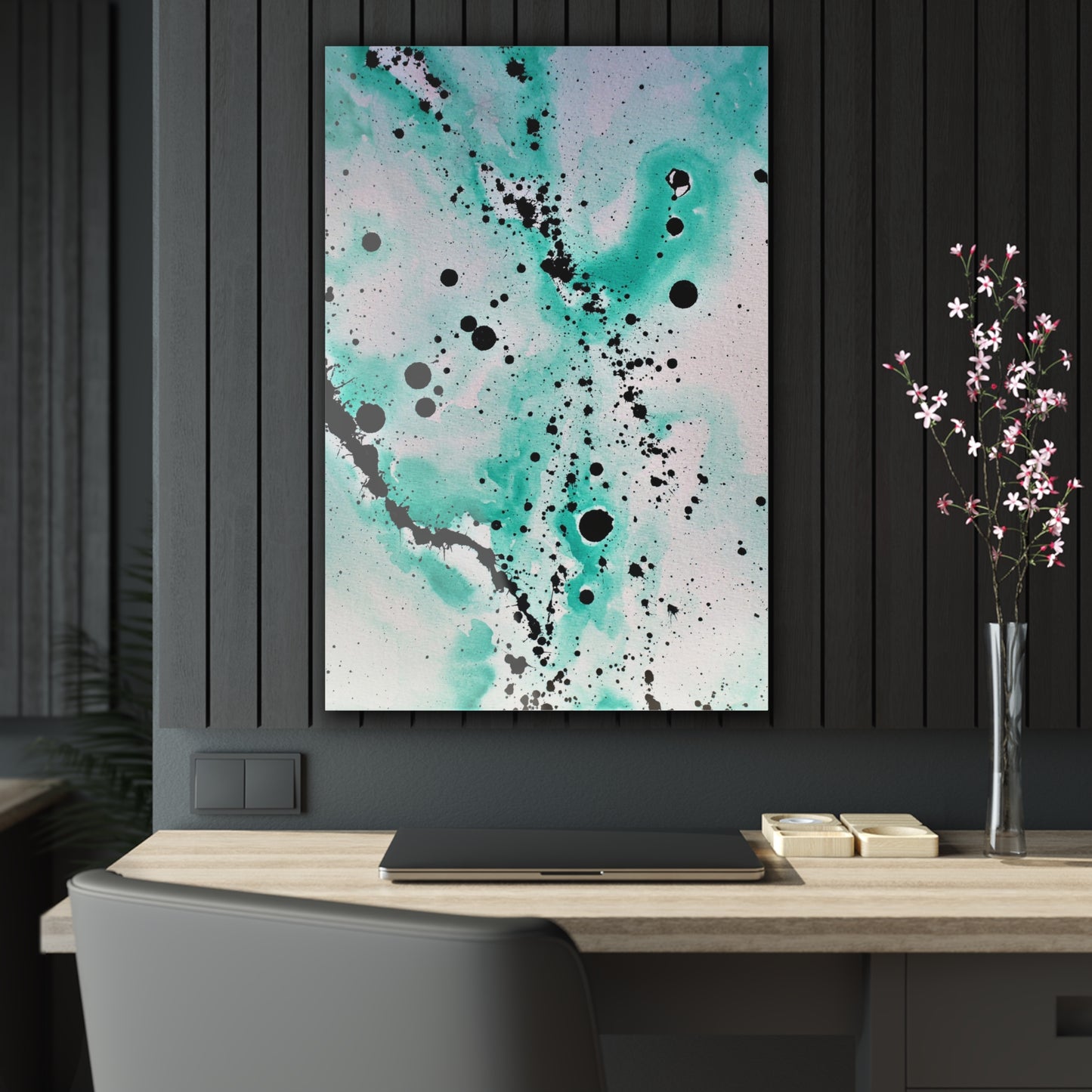 Teal Burst Acrylic Prints