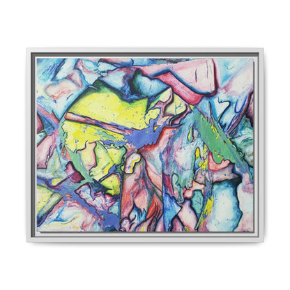 Alien Abstract Colorful Framed Canvas Art - Kia Day Design