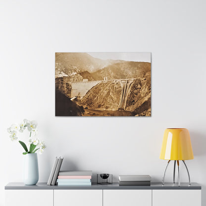 Back View Morris Dam Spillway Canvas Gallery Wraps 36" x 24" 1.25"