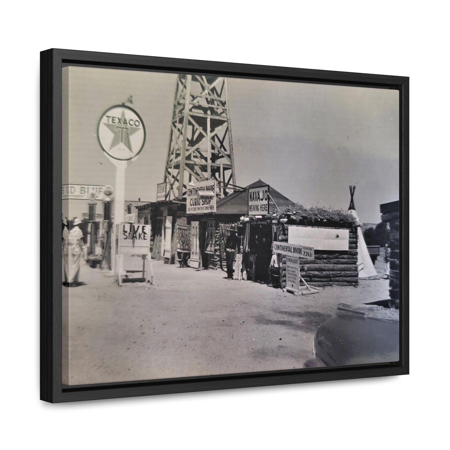 Texaco Station Continental Divide Gallery Canvas Wraps, Horizontal Frame