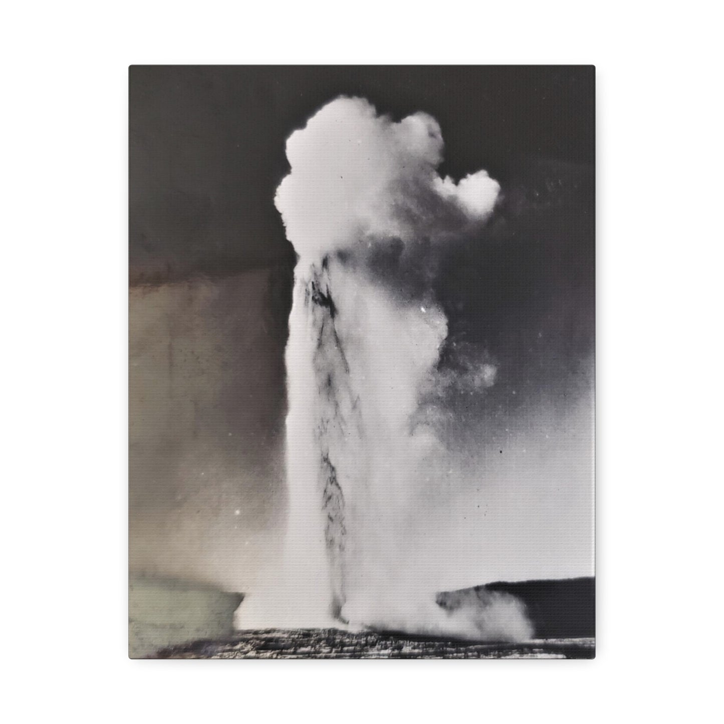 Old Faithful Geyser Yellowstone Stretched Canvas