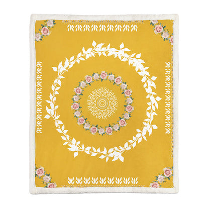 Chinese Floral Flannel Blanket – Soft Printed Throw in Multiple Sizes - 4 Style - Blankets