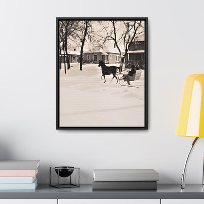 Carriage Ride Gallery Canvas Wraps Vertical Frame 16″ x 20″ Premium Gallery Wraps (1.25″) Black
