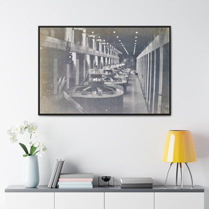 Boulder Dam Powerhouse Gallery Canvas Wraps Horizontal Frame 48″ x 32″ Black 1.25"