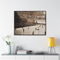 Rockefeller Plaza Easter 1945 Gallery Canvas Wraps Horizontal Frame 40″ x 30″ Walnut 1.25"