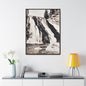 Gibbon Falls Yellowstone Gallery Canvas Wraps Vertical Frame 30″ x 40″ Premium Gallery Wraps (1.25″) Walnut