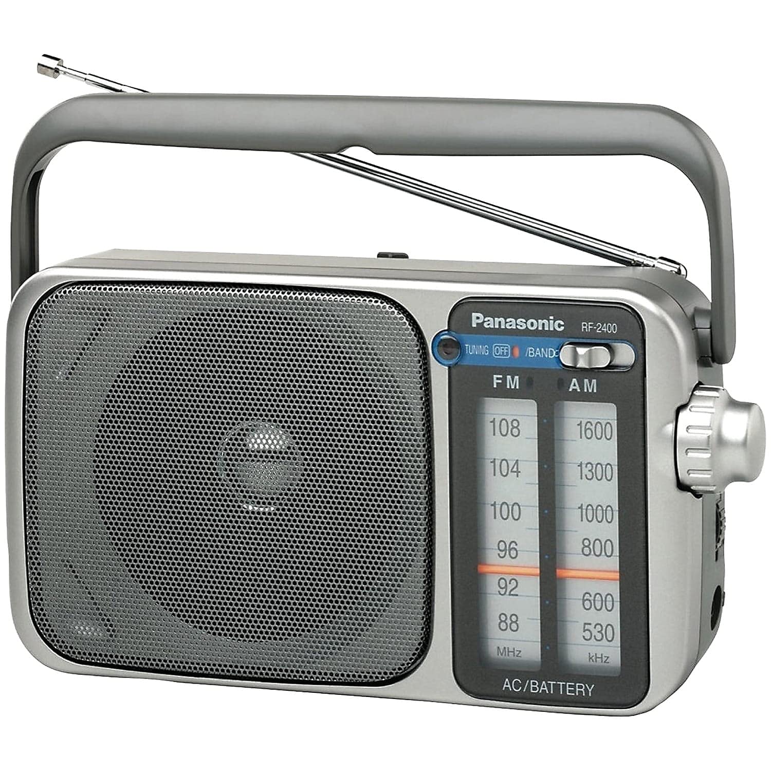 Panasonic RF-2400D AM/FM Radio Silver - - radio