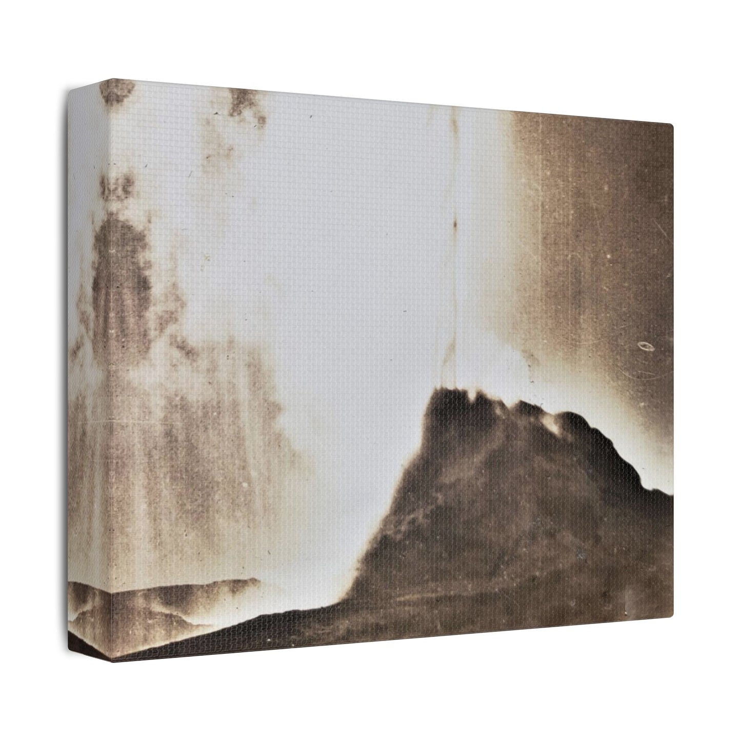 White Dome Geyser Yellowstone Satin Canvas, Stretched