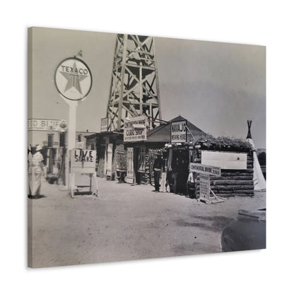 Texaco Station Continental Divide Canvas Gallery Wraps