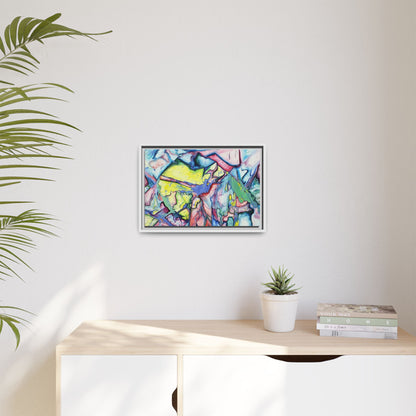 Alien Abstract Colorful Framed Canvas Art - Kia Day Design