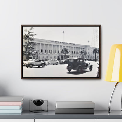 Sunset Bowling Center Largest in U.S 1939 Gallery Canvas Wraps Horizontal Frame 24″ x 16″ Walnut Premium Gallery Wraps (1.25″)