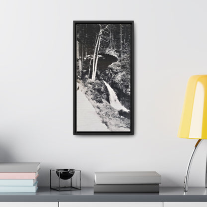 Narada Falls Yellowstone Gallery Canvas Wraps Vertical Frame 10″ x 20″ Premium Gallery Wraps (1.25″) Black