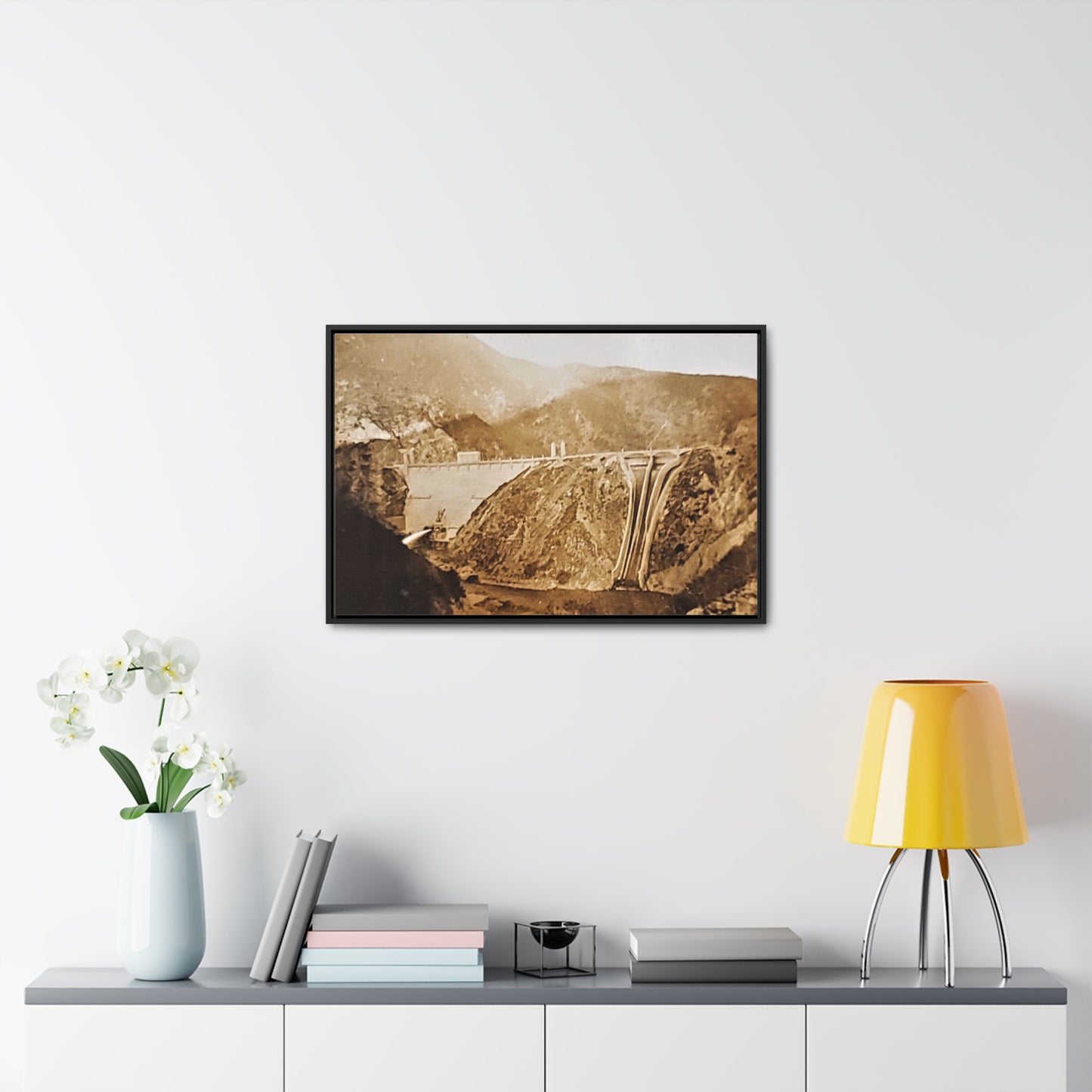 Back View Morris Dam Spillway Gallery Canvas Wraps, Horizontal Frame