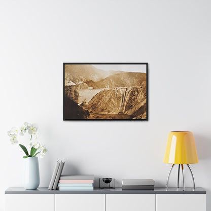 Back View Morris Dam Spillway Gallery Canvas Wraps Horizontal Frame 30″ x 20″ Black 1.25"