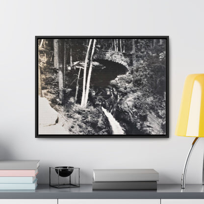 Narada Falls Yellowstone Gallery Canvas Wraps Horizontal Frame 24″ x 18″ Black 1.25"