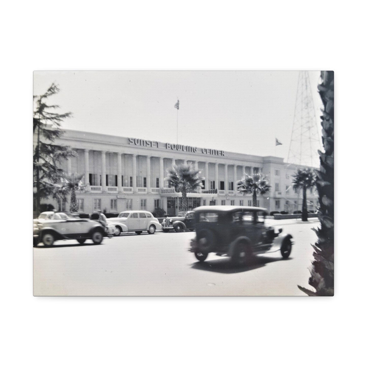 Sunset Bowling Center Largest in U.S 1939  Stretched Canvas