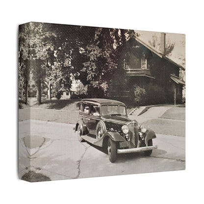 Classic Car Satin Canvas Stretched