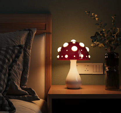 Large and Small Matsutake Mushroom Lamps