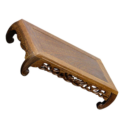 Rectangular Chinese Wood Base Display Stand for Carved Vase, Teapot, Bonsai - -