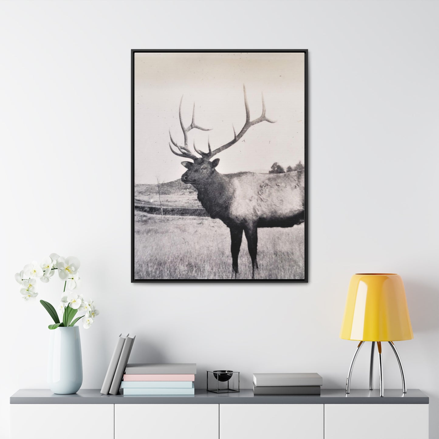 Yellowstone Bull Elk Gallery Canvas Wraps, Vertical Frame