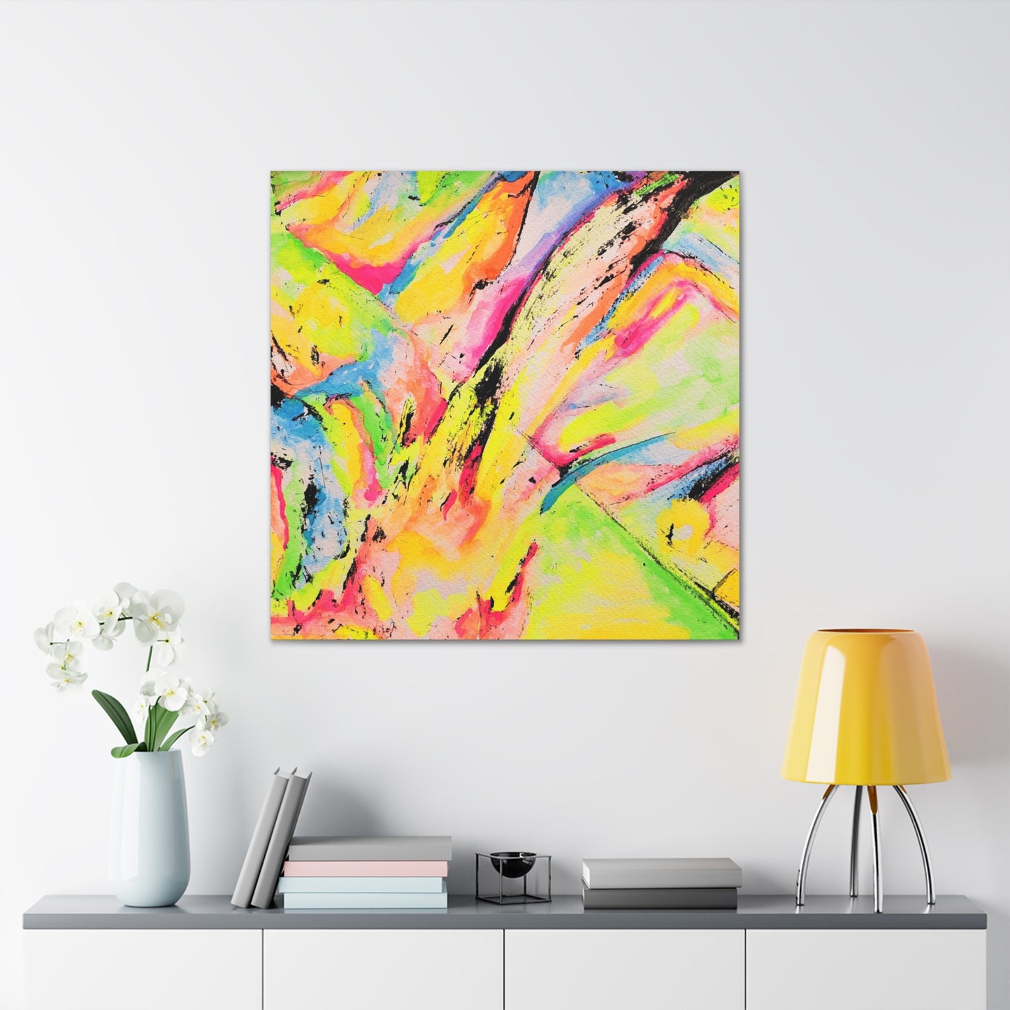 Neon Fire Canvas Gallery Wraps