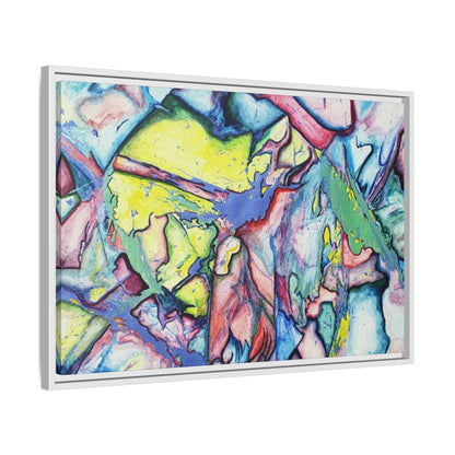 Alien Abstract Colorful Framed Canvas Art - Kia Day Design