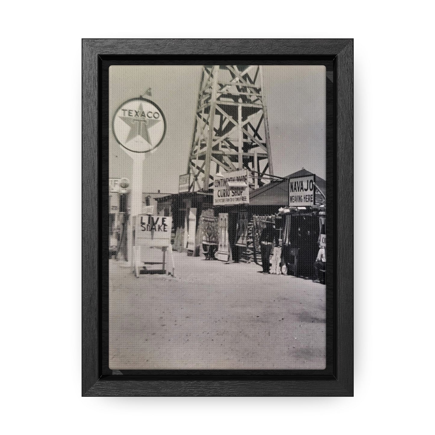 Texaco Station Continental Divide Gallery Canvas Wraps, Vertical Frame