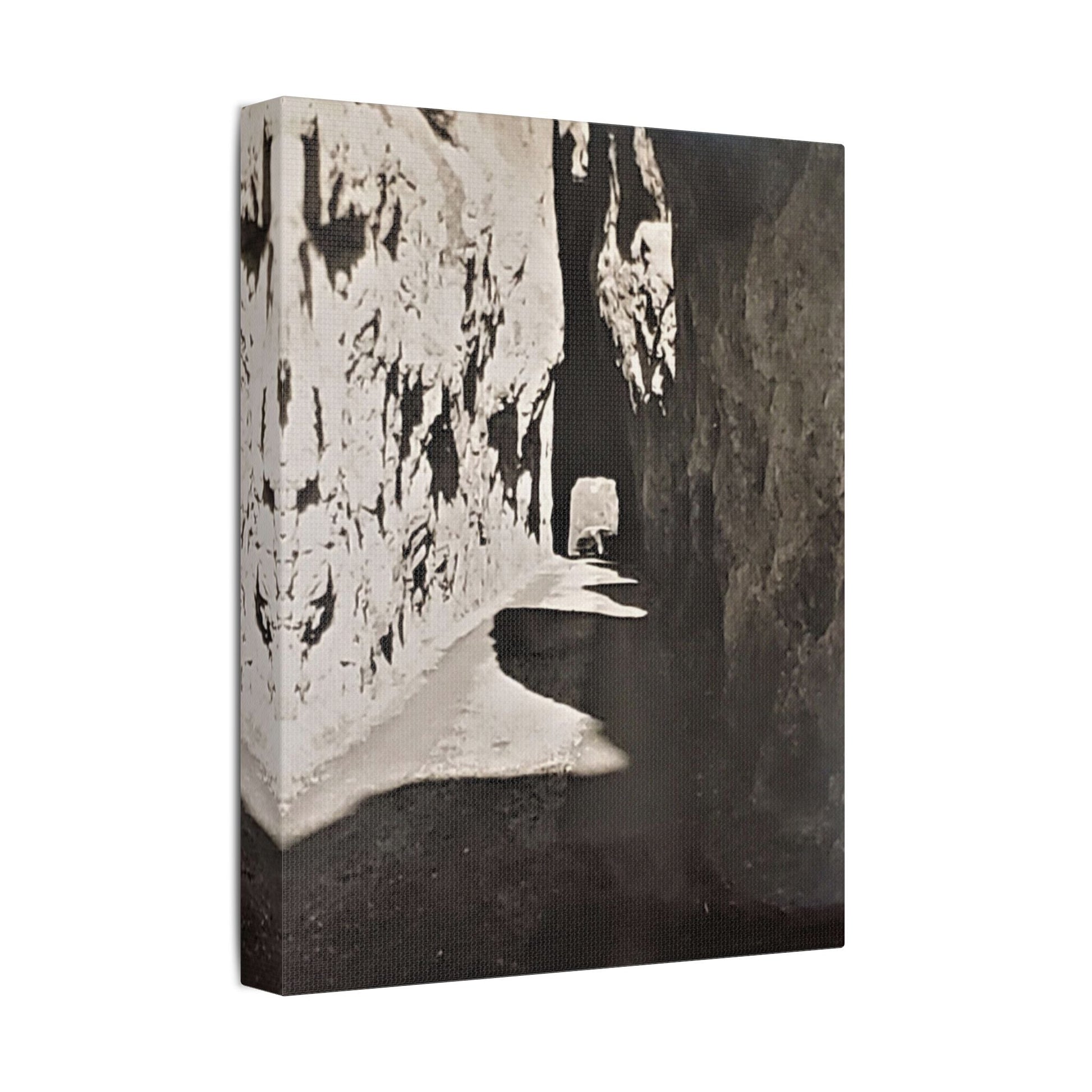 Tunnel at The Needles Satin Canvas Stretched