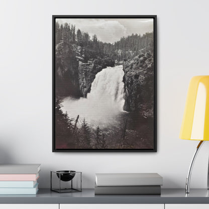 Upper Falls Yellowstone Gallery Canvas Wraps Vertical Frame 18″ x 24″ Premium Gallery Wraps (1.25″) Black