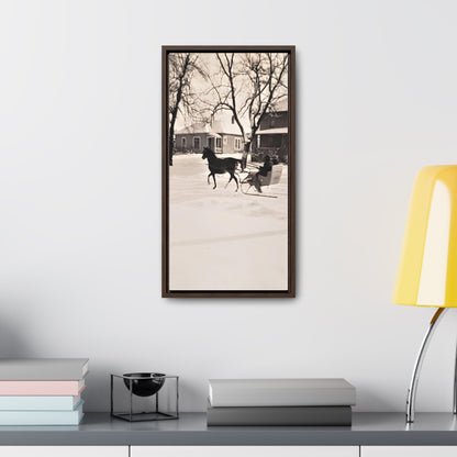 Carriage Ride Gallery Canvas Wraps Vertical Frame 10″ x 20″ Premium Gallery Wraps (1.25″) Walnut