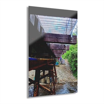 Industrial Bridge Photo Acrylic Print — French Cleat Hanging Wall Art - - Home Decor